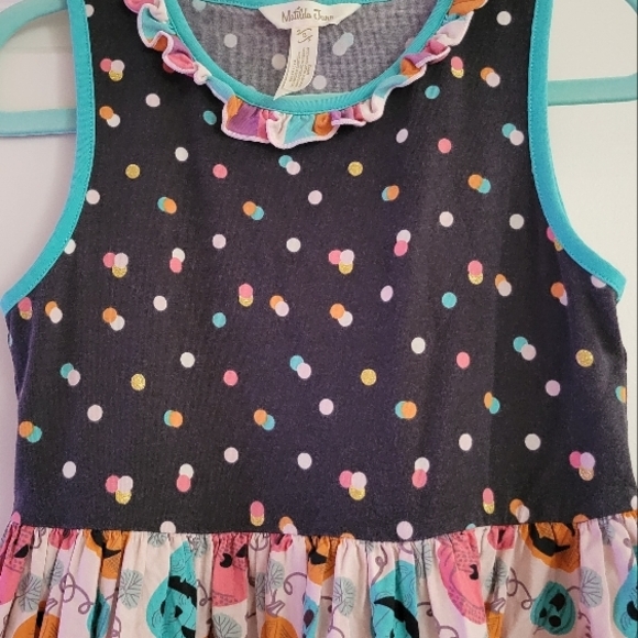 Colorful Polka Dot and Halloween Print Kids Dress - Picture 2 of 3